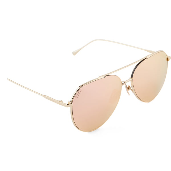 dash - gold + peach mirror sunglasses 3