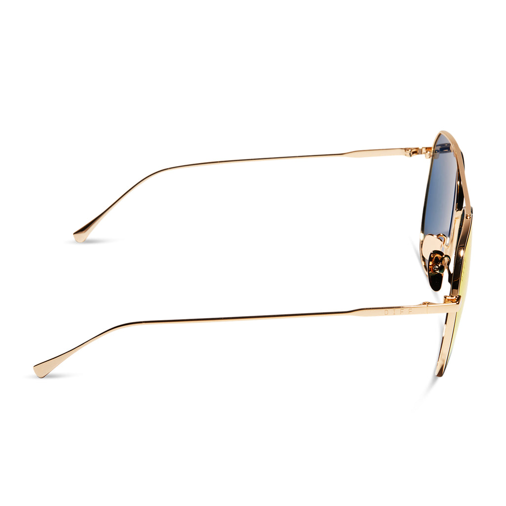 Dash Aviator Sunglasses Gold & Sunset Mirror DIFF Eyewear