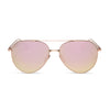 Color swatch for dash - black + lavender mirror sunglasses