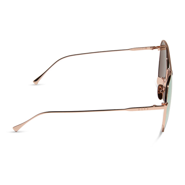 dash - rose gold + cherry blossom mirror + polarized sunglasses 3