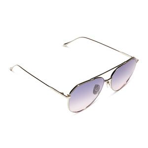 Dash Aviator Sunglasses | Silver & Lavender Rose Gradient | DIFF Eyewear