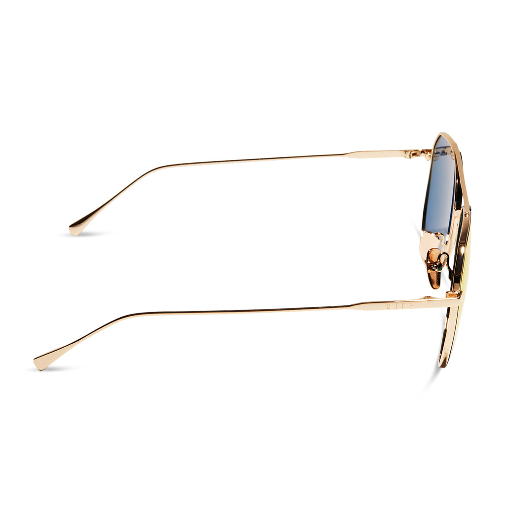 Dash XS Aviator Sunglasses Gold & Sunset Mirror DIFF Eyewear