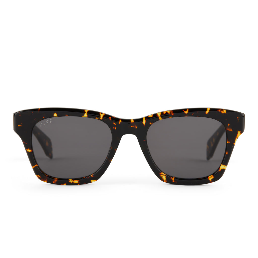 Dean Square Sunglasses Fiery Tort & Grey DIFF Eyewear