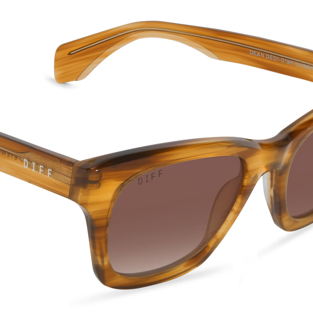 Dean Square Sunglasses Golden Harvet & Brown Gradient Polarized