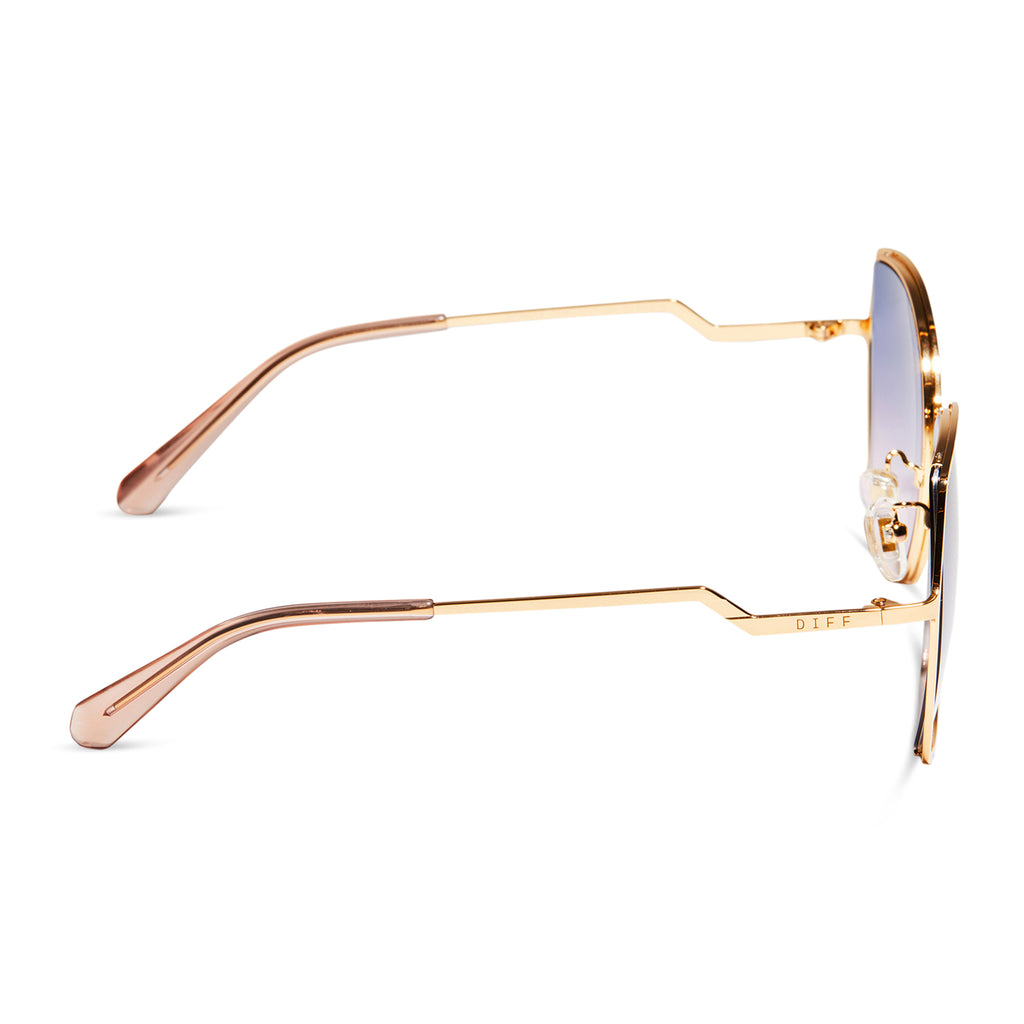 Donna III Square Sunglasses | Gold & Lavender Rose Gradient | DIFF Eyewear