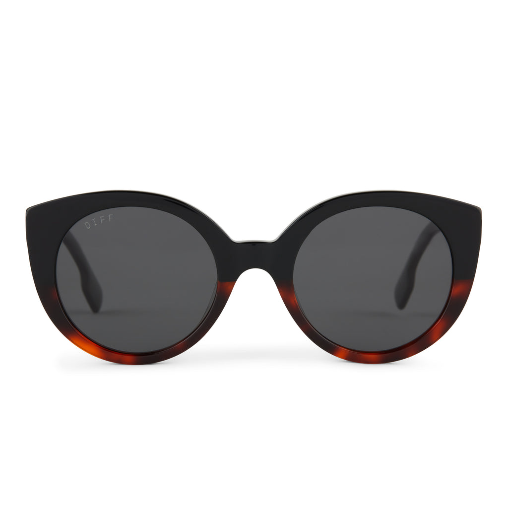 Emmy Cateye Sunglasses Dark Tort & Grey DIFF Eyewear