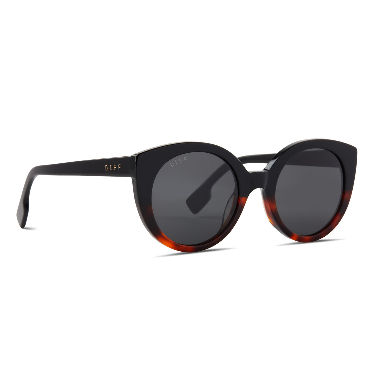 Emmy Cateye Sunglasses Dark Tort & Grey DIFF Eyewear