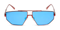 swatch for GALACTIC HEROES - METALLIC GALACTIC RED + SPACE BLUE MIRROR + POLARIZED SUNGLASSES