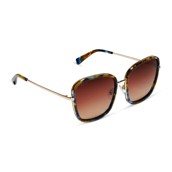 genevive - glacial tortoise + brown gradient sunglasses 2