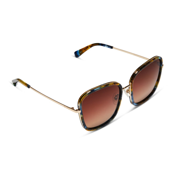 genevive - glacial tortoise + brown gradient sunglasses 4