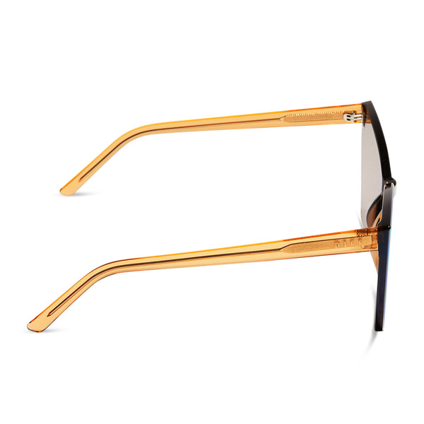 goldie - apricot crystal + peach mirror sunglasses 3