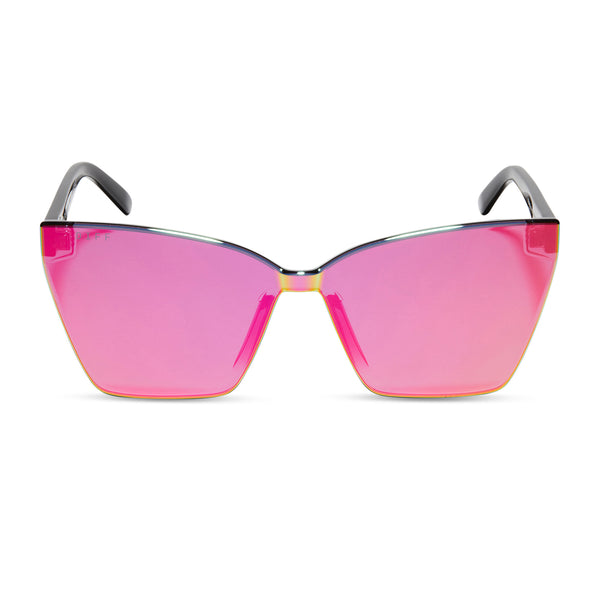 goldie xs - black + sunset mirror sunglasses