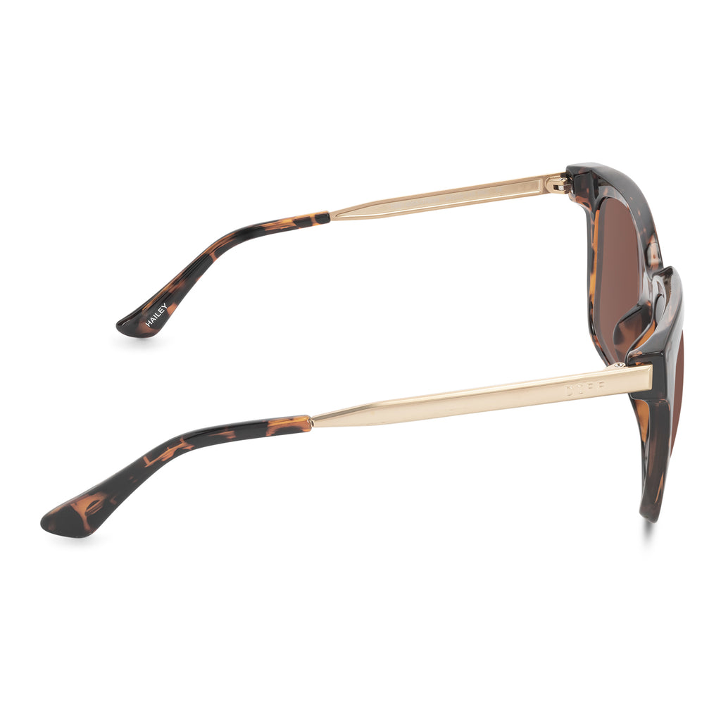 Hailey Square Sunglasses | Dark Tortoise & Brown Gradient | Diff Eyewear