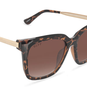 HAILEY - DARK TORTOISE + BROWN GRADIENT SUNGLASSES