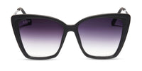 swatch for HEIDI - MATTE BLACK + GREY GRADIENT SHARP SUNGLASSES