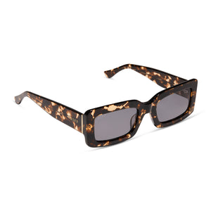 Indy Rectangle Sunglasses | Espresso Tortoise & Grey | DIFF Eyewear