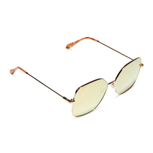 Grace Cateye Sunglasses, Brushed Gold & Cherry Blossom Mirror