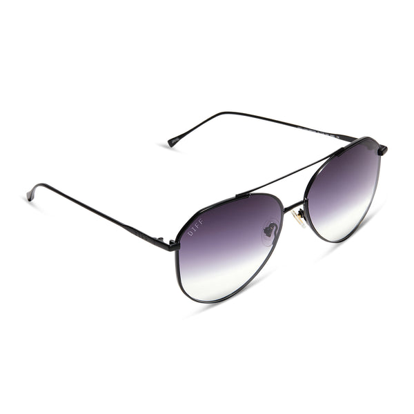 jane - matte black + grey gradient sharp sunglasses 4