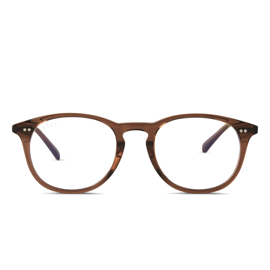Jaxson Square Glasses | Deep Amber & Clear | DIFF Eyewear