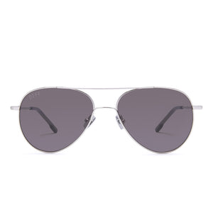 diff eyewear karter silver g15 sunglasses front view