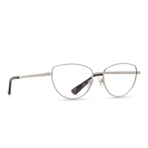 keri - silver/tortoise + blue light technology glasses 1