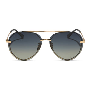 LENOX - GOLD + BLACK + GREY GRADIENT POLARIZED SUNGLASSES