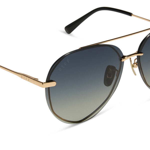 lenox - gold + black + grey gradient polarized sunglasses 4