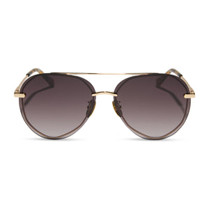 LENOX - GOLD + SEA TORTOISE TIPS + BROWN GRADIENT SUNGLASSES