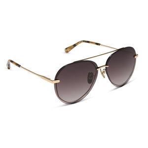 LENOX - GOLD + SEA TORTOISE TIPS + BROWN GRADIENT SUNGLASSES