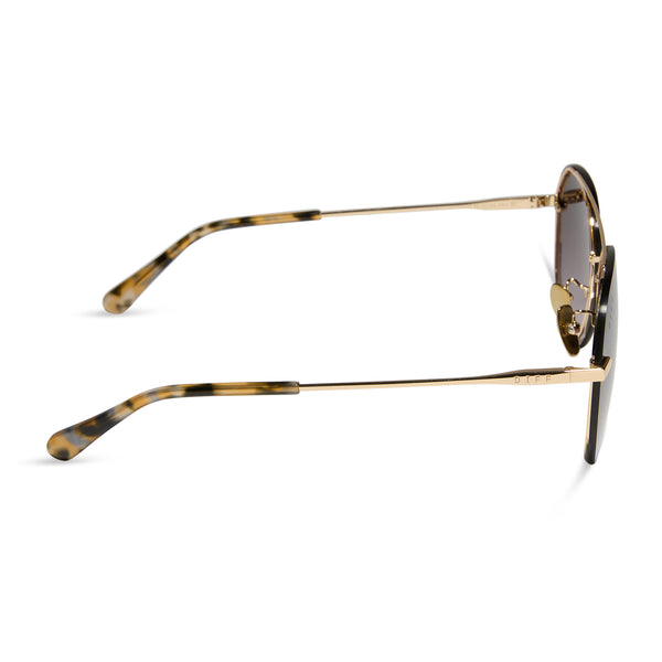 lenox - gold + sea tortoise tips + brown gradient sunglasses 3
