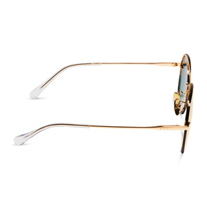 Diff Gold reflective Rimless Aviator Sunglasses Dash Aviator Sunglasses | Gold & Peach Mirror | DIFF Eyewear main image 2