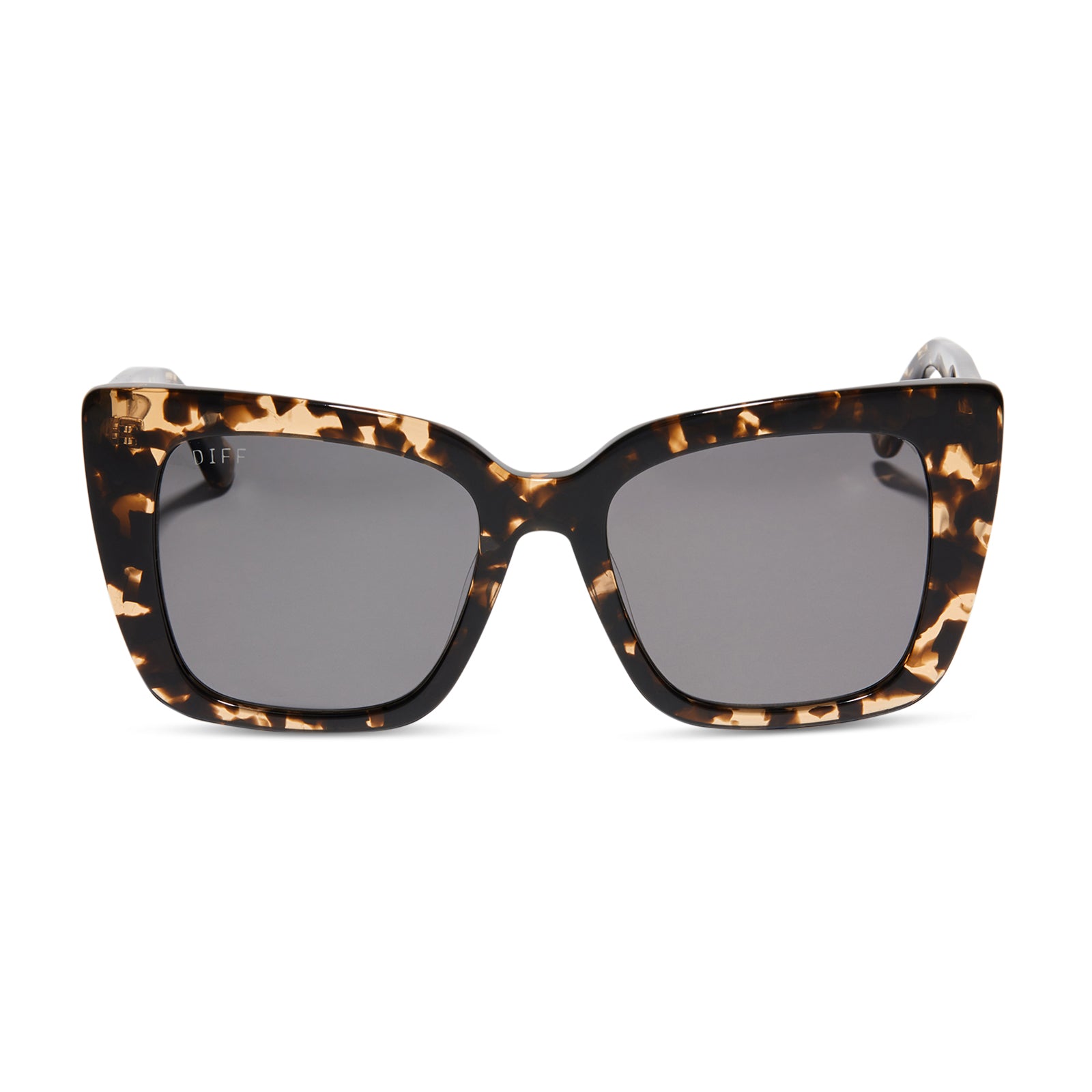 Lizzy Cateye Sunglasses Espresso Tortoise & Grey DIFF Eyewear