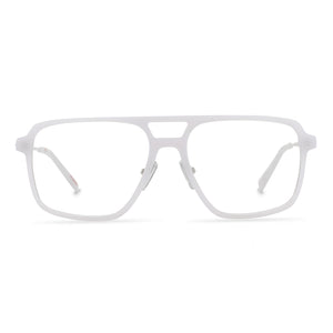 diff eyewear star wars luke x-wing milky white clear glasses front view