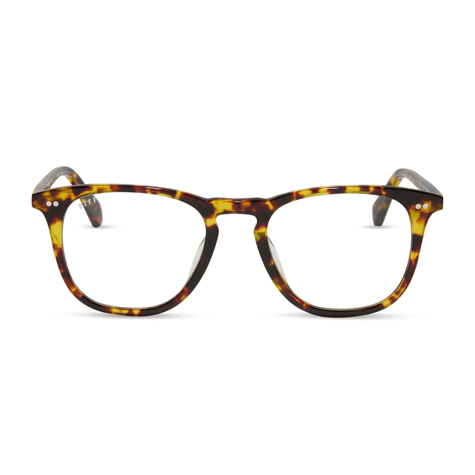 MAXWELL AMBER TORTOISE + CLEAR GLASSES DIFF Eyewear