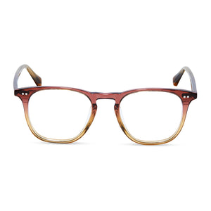 diff eyewear maxwell square glasses with a clayton acetate frame and prescription lenses front view