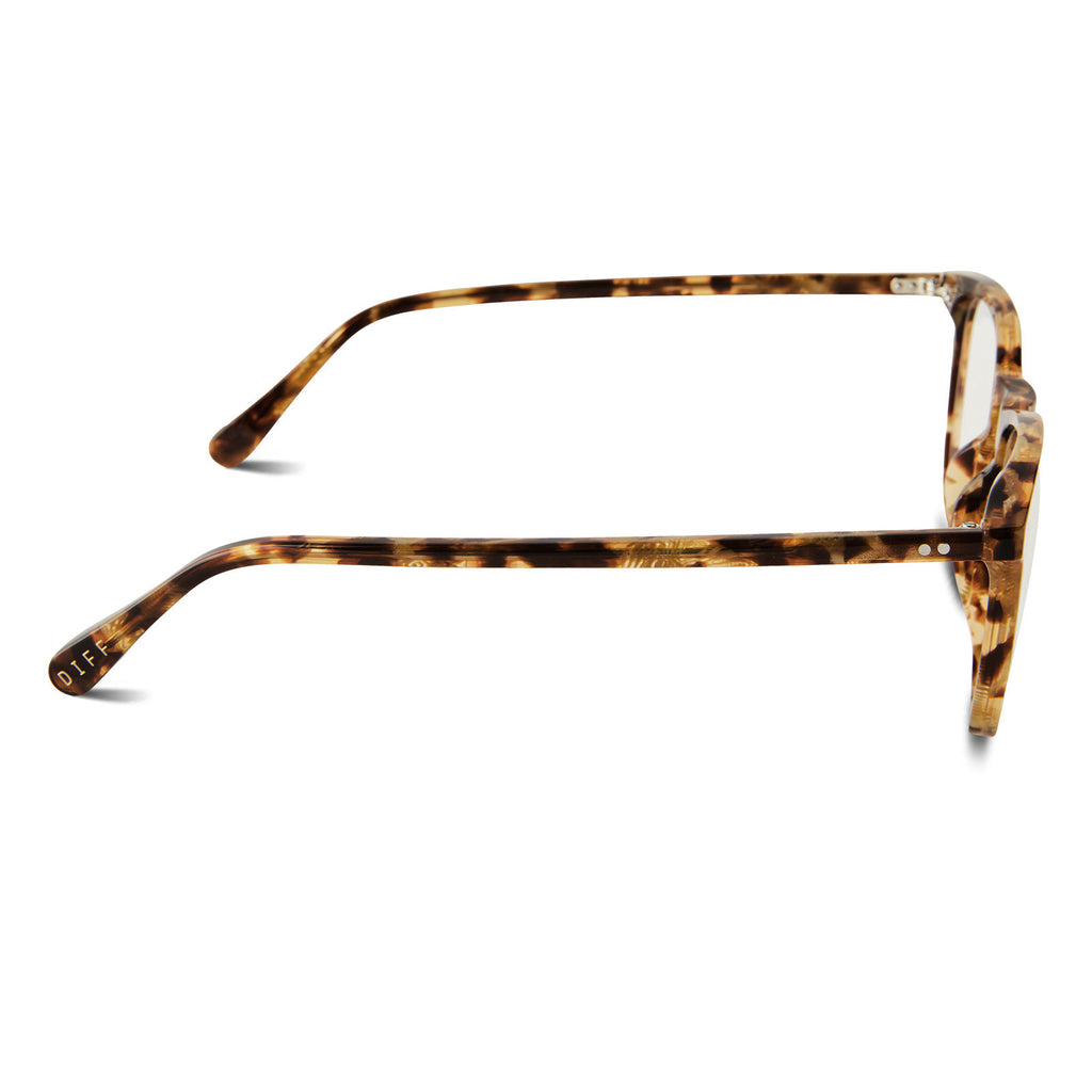 Maxwell Square Glasses Toasted Coconut & Clear DIFF Eyewear