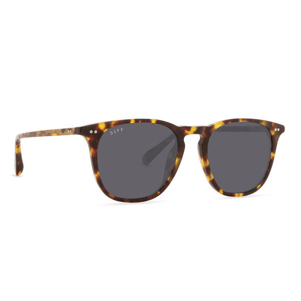 maxwell xl - amber tortoise + grey polarized sunglasses 1