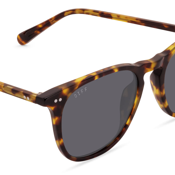 maxwell xl - amber tortoise + grey polarized sunglasses 3