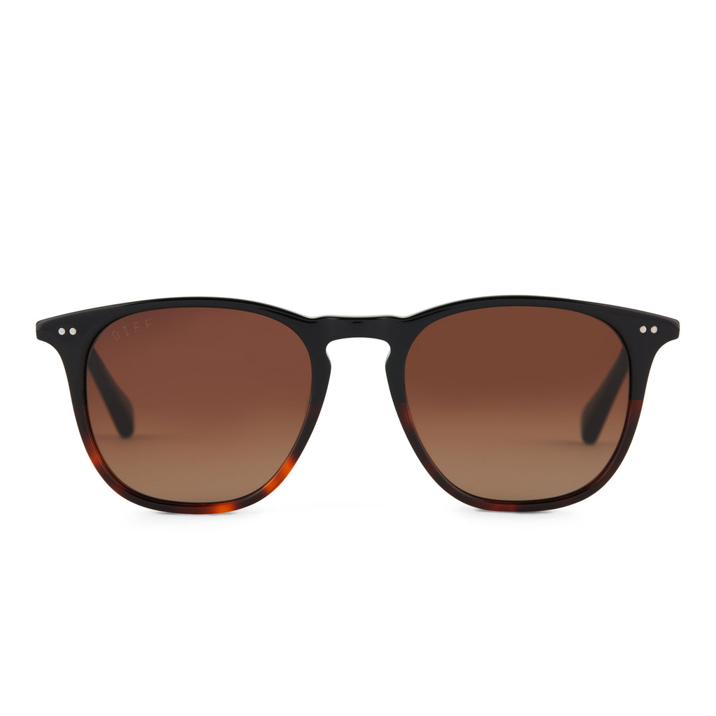 Maxwell XL Square Sunglasses | Black Tortoise & Brown Gradient | DIFF ...