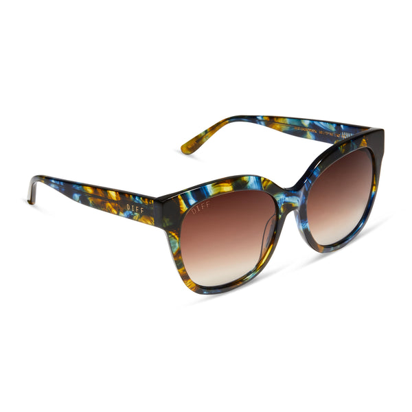 maya - glacial tortoise + brown gradient sunglasses 2