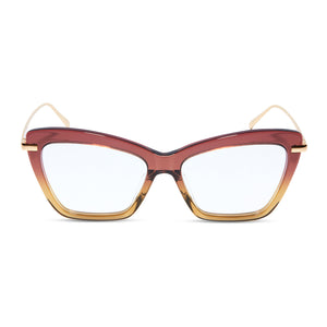 diff eyewear mila cat eye glasses with a clayton acetate frame and prescription lenses front view