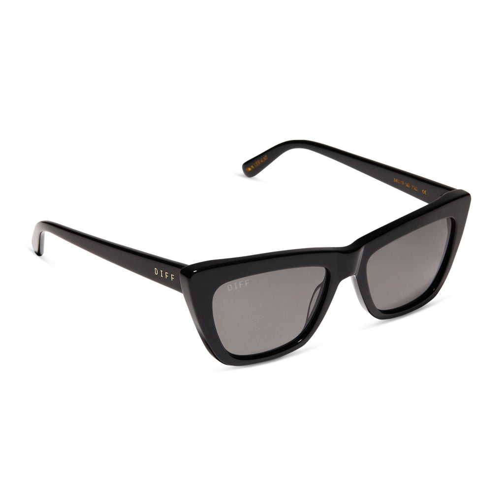 Natasha Cateye Sunglasses | Black & Grey | DIFF Eyewear