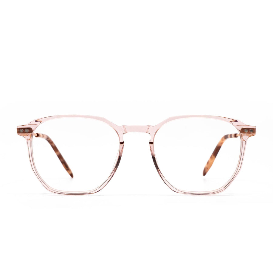 NOEL - ROSE CRYSTAL + CLEAR GLASSES – DIFF Eyewear