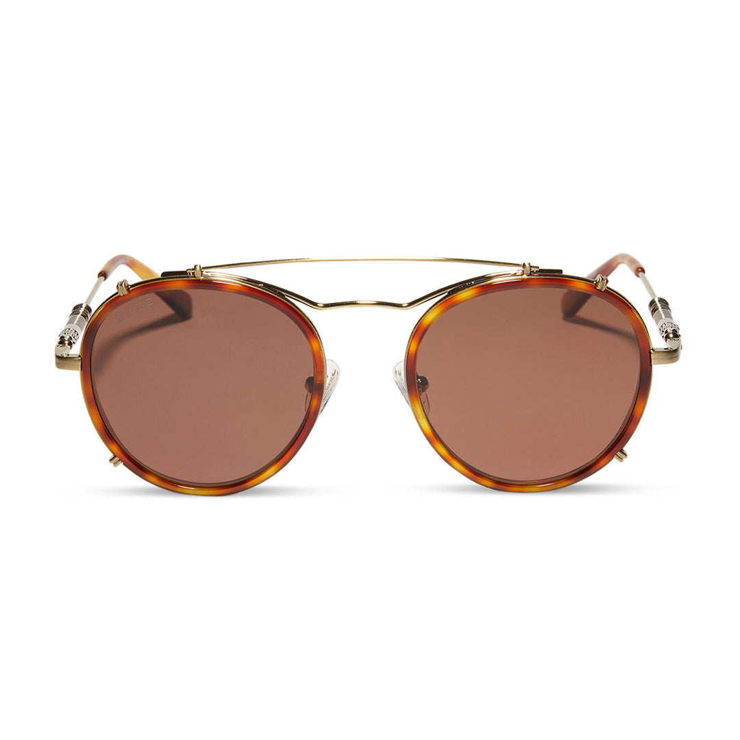 Obi-Wan Round Sunglasses | Desert Tortoise & Brown Polarized | DIFF Eyewear