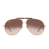 Color swatch for patricia nash - gloria + brushed gold + brown gradient sunglasses
