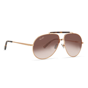 PATRICIA NASH - GLORIA + BRUSHED GOLD + BROWN GRADIENT SUNGLASSES