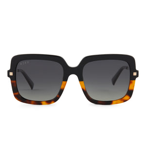 Sandra Square Sunglasses, Dark Tort & Grey