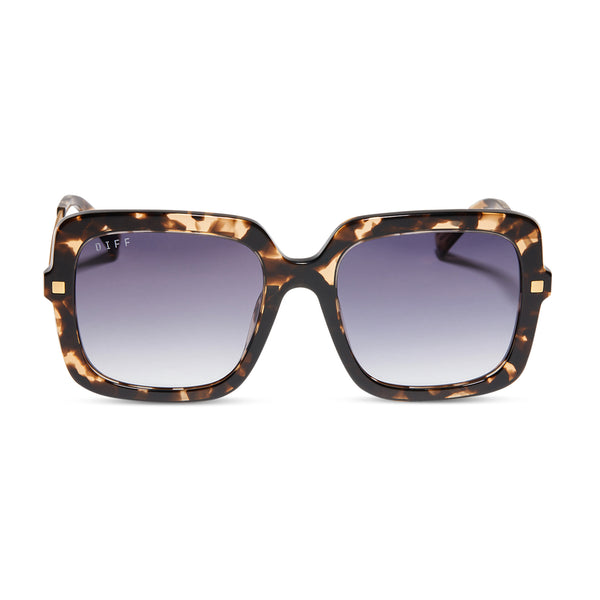 sandra - espresso tortoise + grey gradient sunglasses