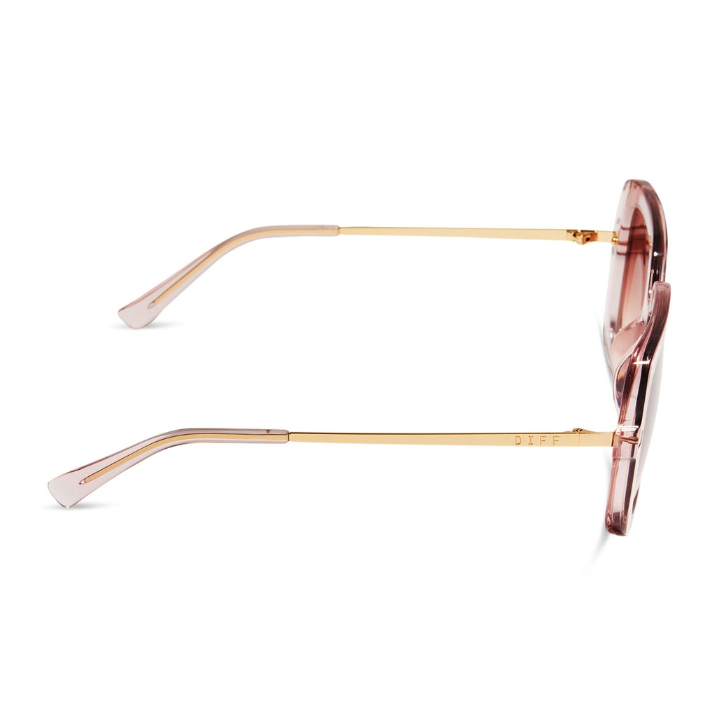 Sandra Square Sunglasses | Light Pink Crystal & Dusk Gradient | DIFF ...