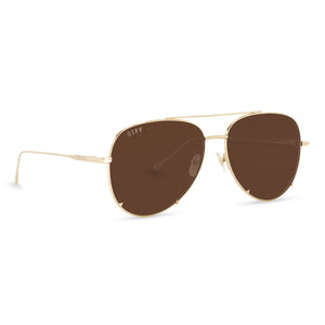 SCARLETT - GOLD + BROWN SUNGLASSES